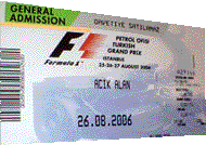 Formula 1 T�rkiye 2007 Ticket